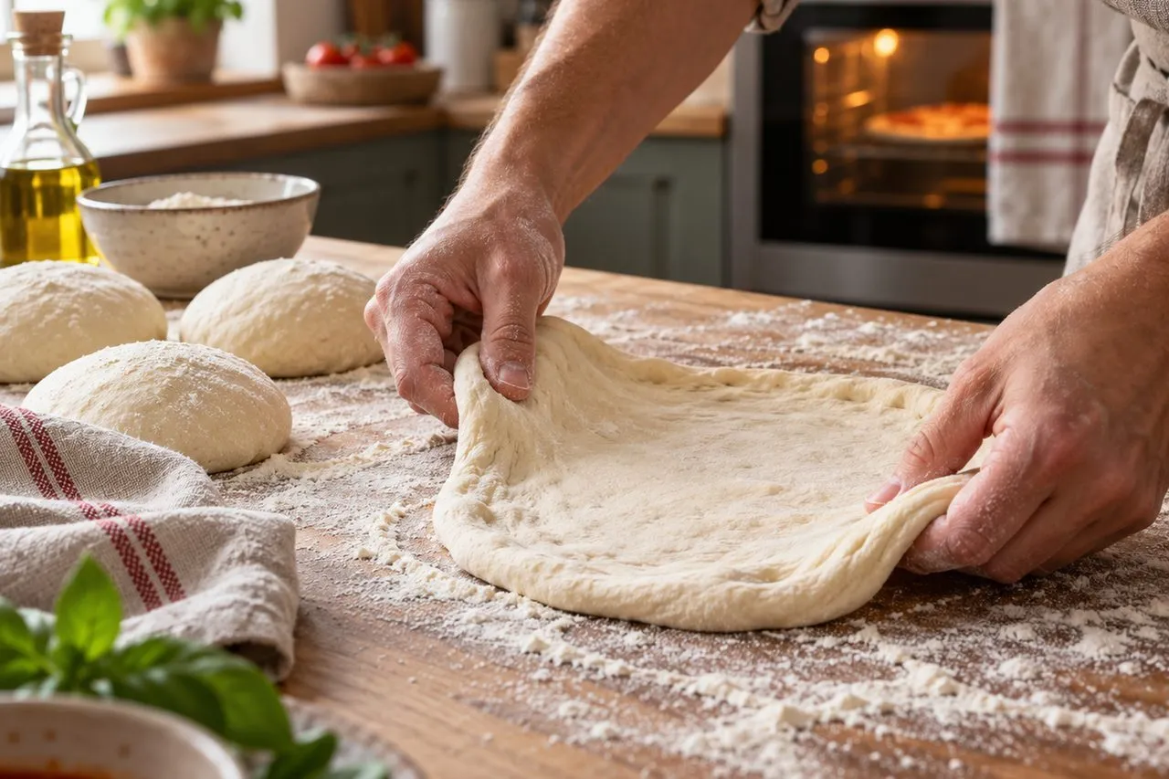 Pâte à pizza maison : les gestes qui font une croûte légère et croustillante