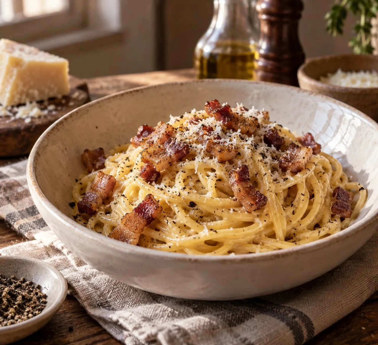 Pâtes à la carbonara : la méthode crémeuse sans crème